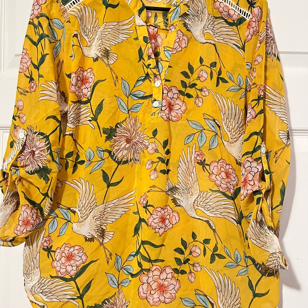 Floral Yellow Women's Top